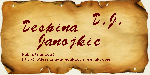 Despina Janojkić vizit kartica